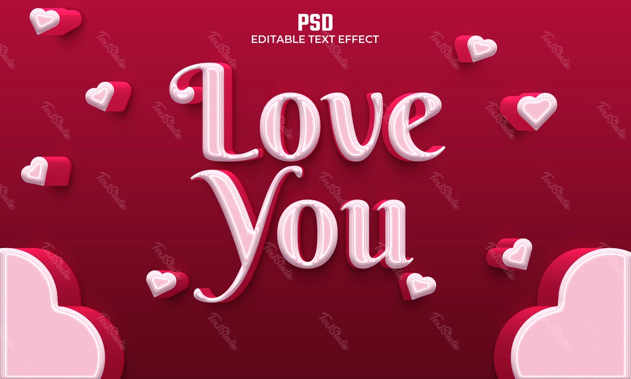 Effet de texte "Love you