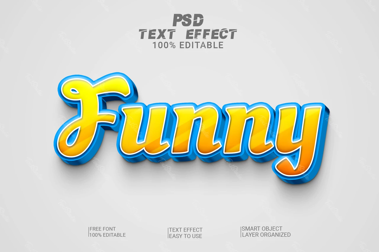 Grappig 3d lettertype stijl effect