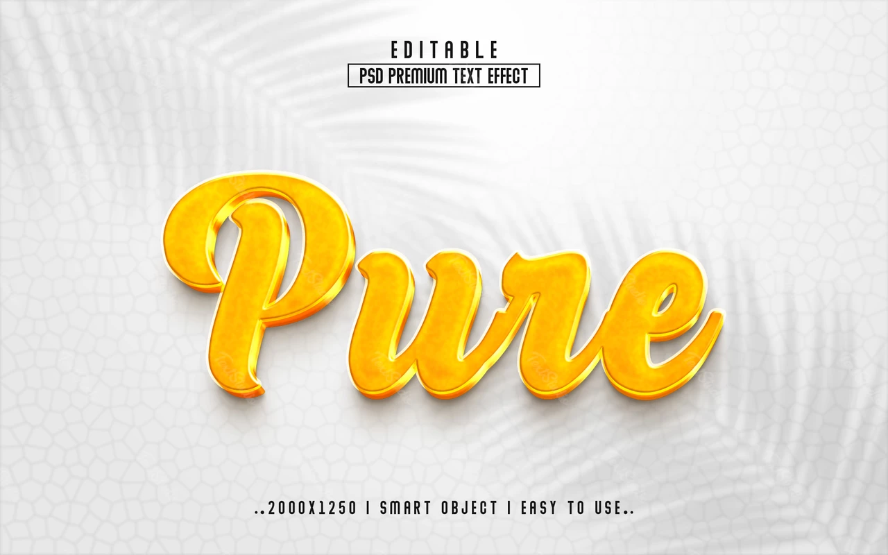 Pure Minimalist Tropical 3D Text Effect