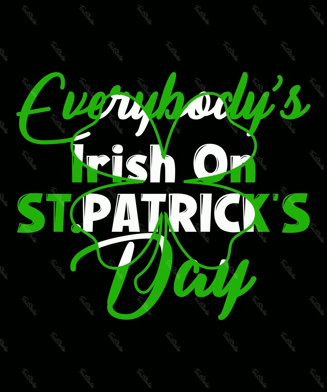 Iedereen is Iers op st patricks day