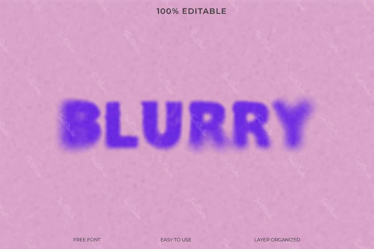 Blurry Fading Purple Font Style Text Effect