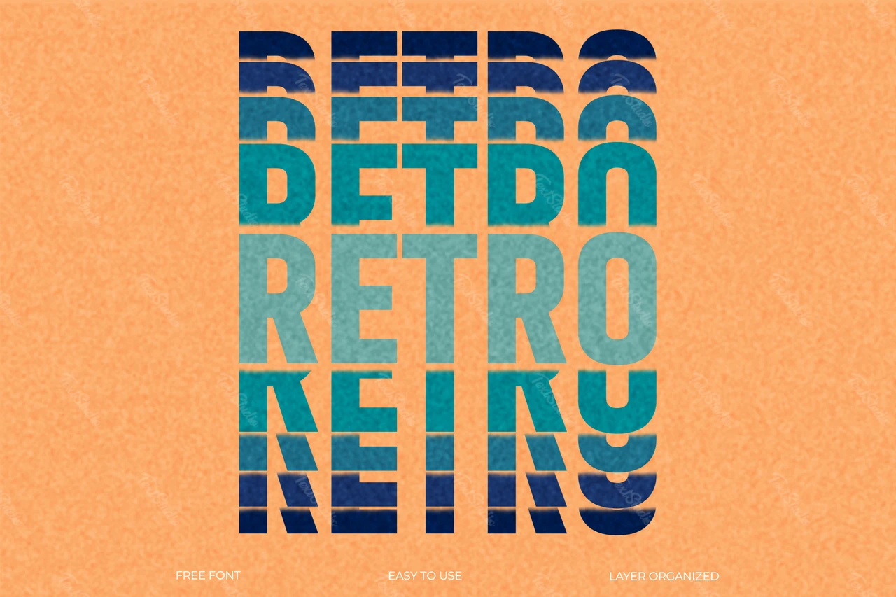 Retro Repetition Text Style Effect
