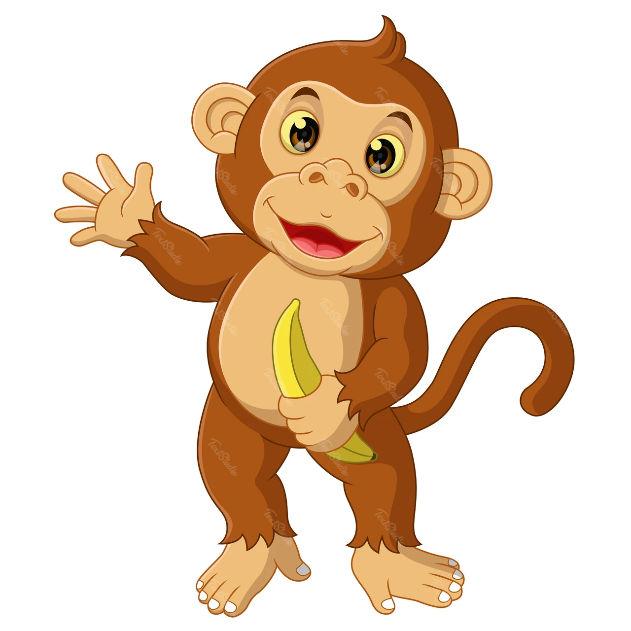 Ilustração de macaco em desenho animado