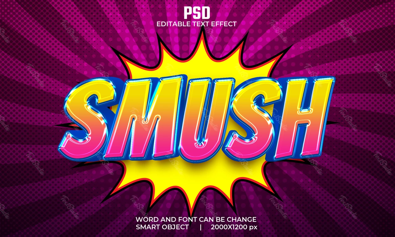 Effet de texte "Smush