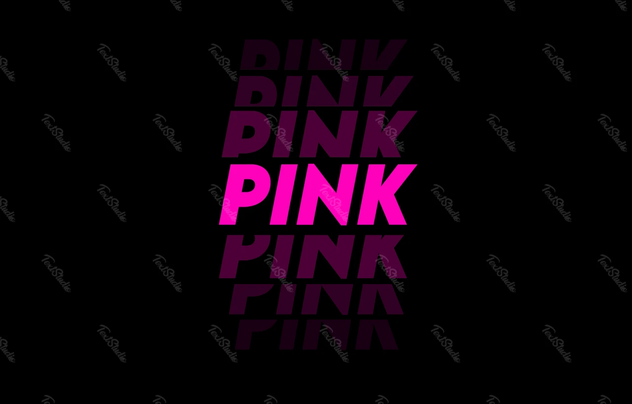 Pink Stacked Text Effect