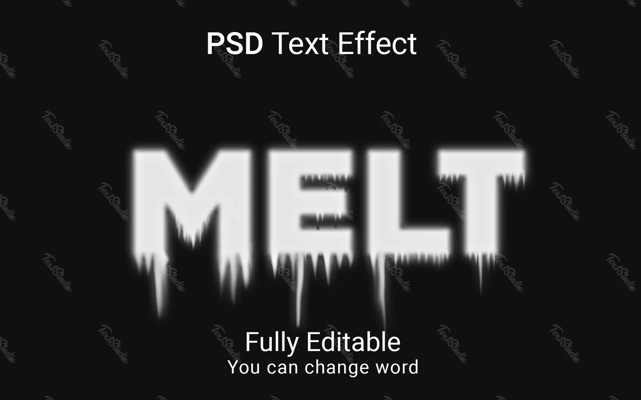 Efeito de estilo de fonte Melt