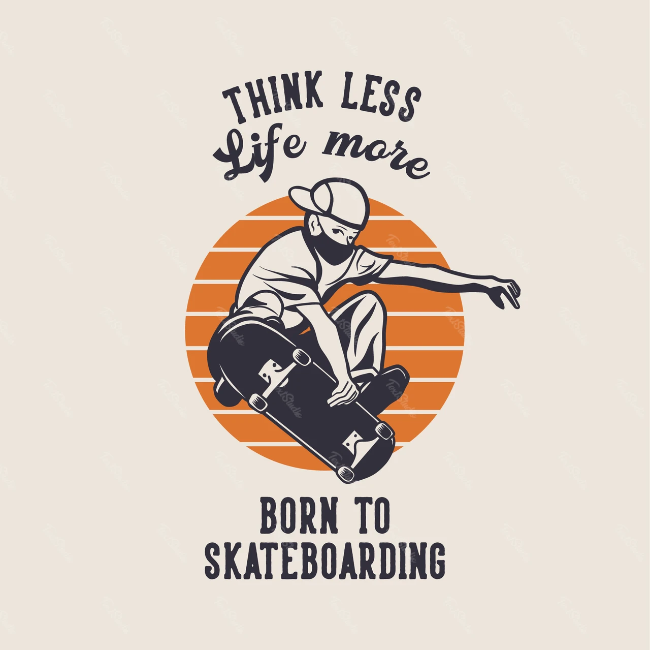 Vintage Skateboarding Illustration