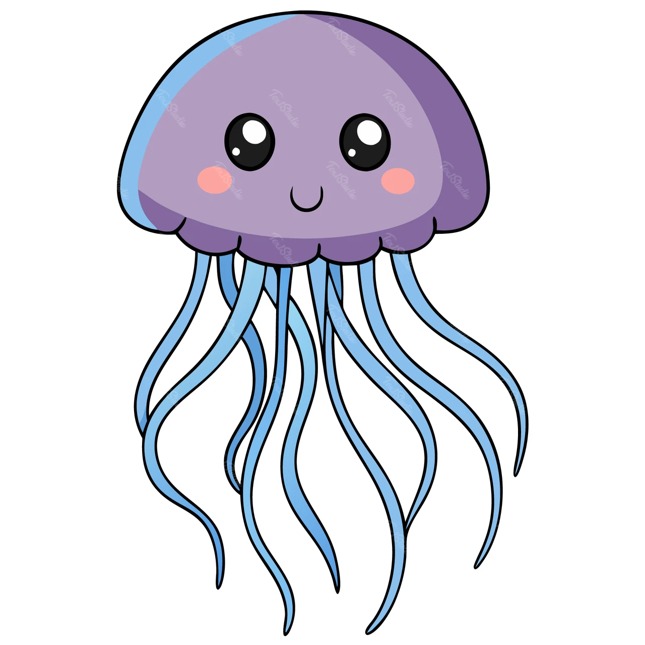 かわいいクラゲのイラスト
