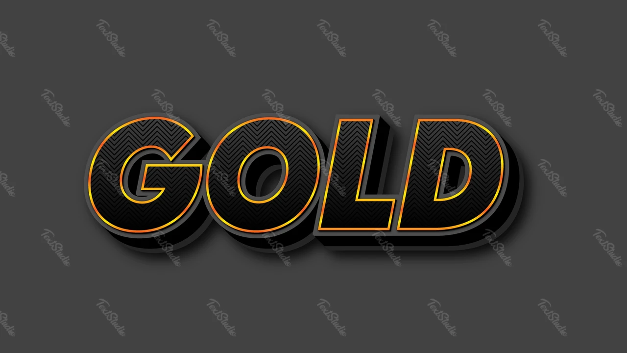 Efeito de texto em estilo dourado