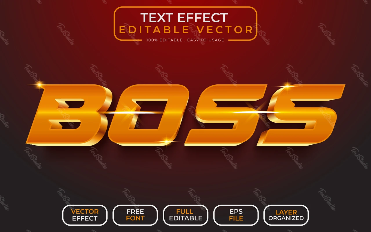 Boss tekst effect