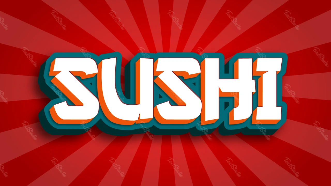 Effet de texte Sushi