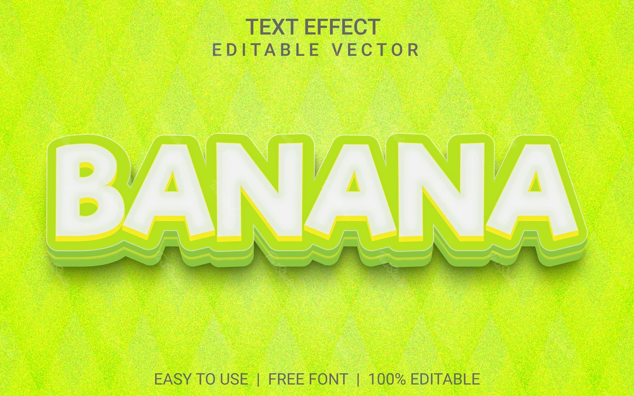 Banana Text Effect