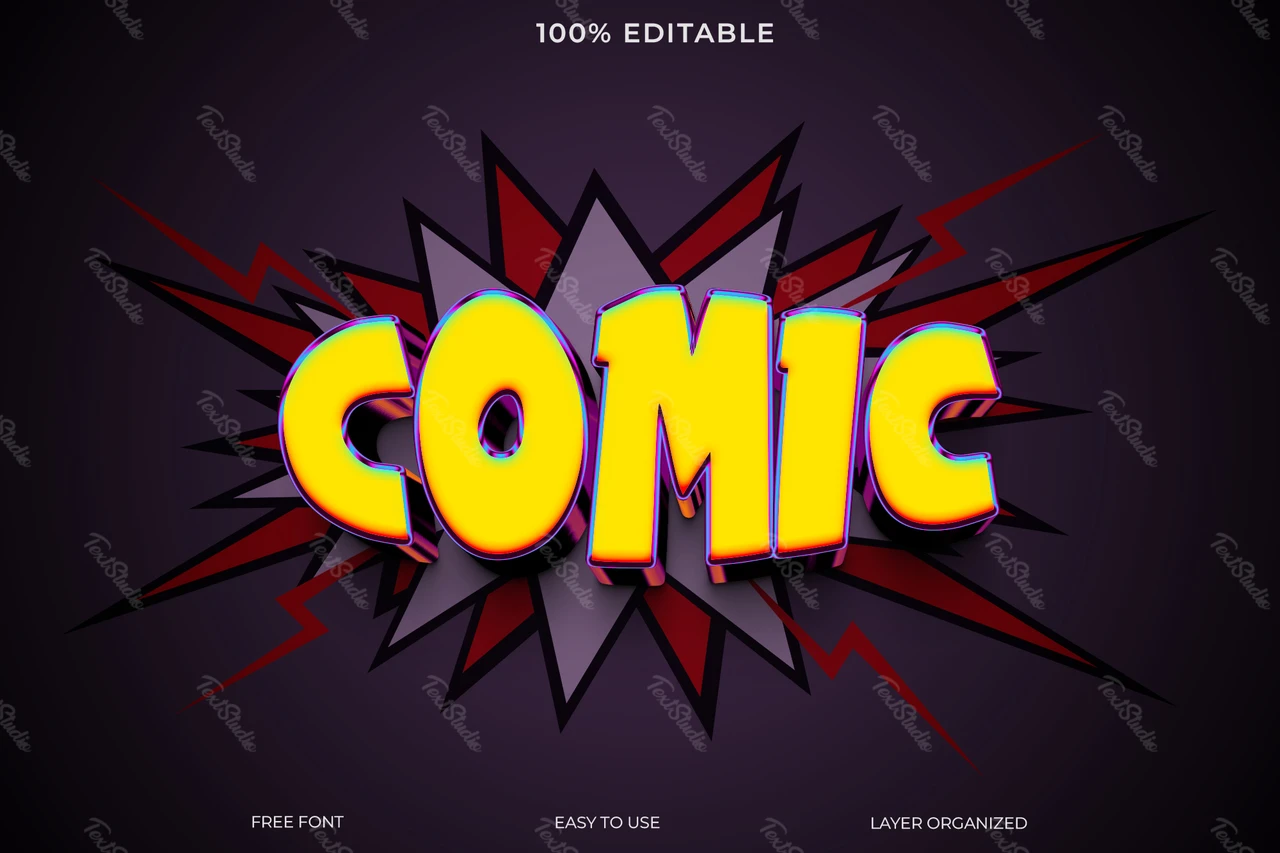 Effet de style de texte comique