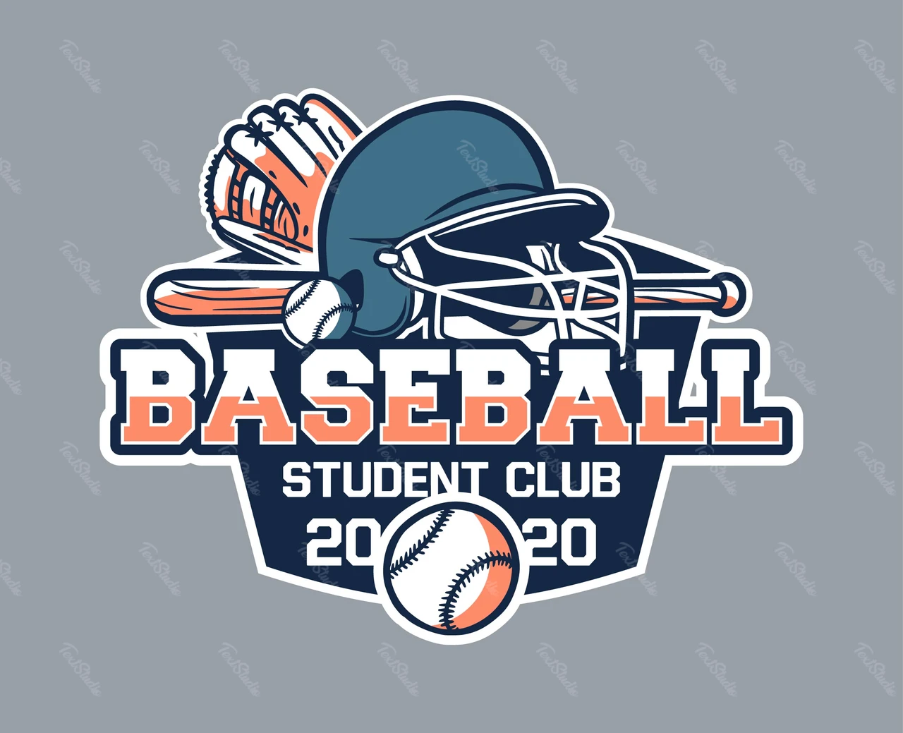 Vintage Style Baseball Club Logo Design
