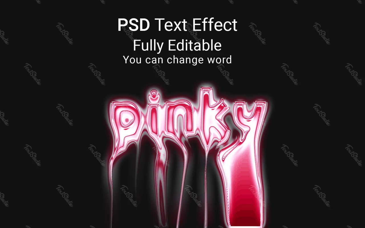 Pinky Font Style Effect