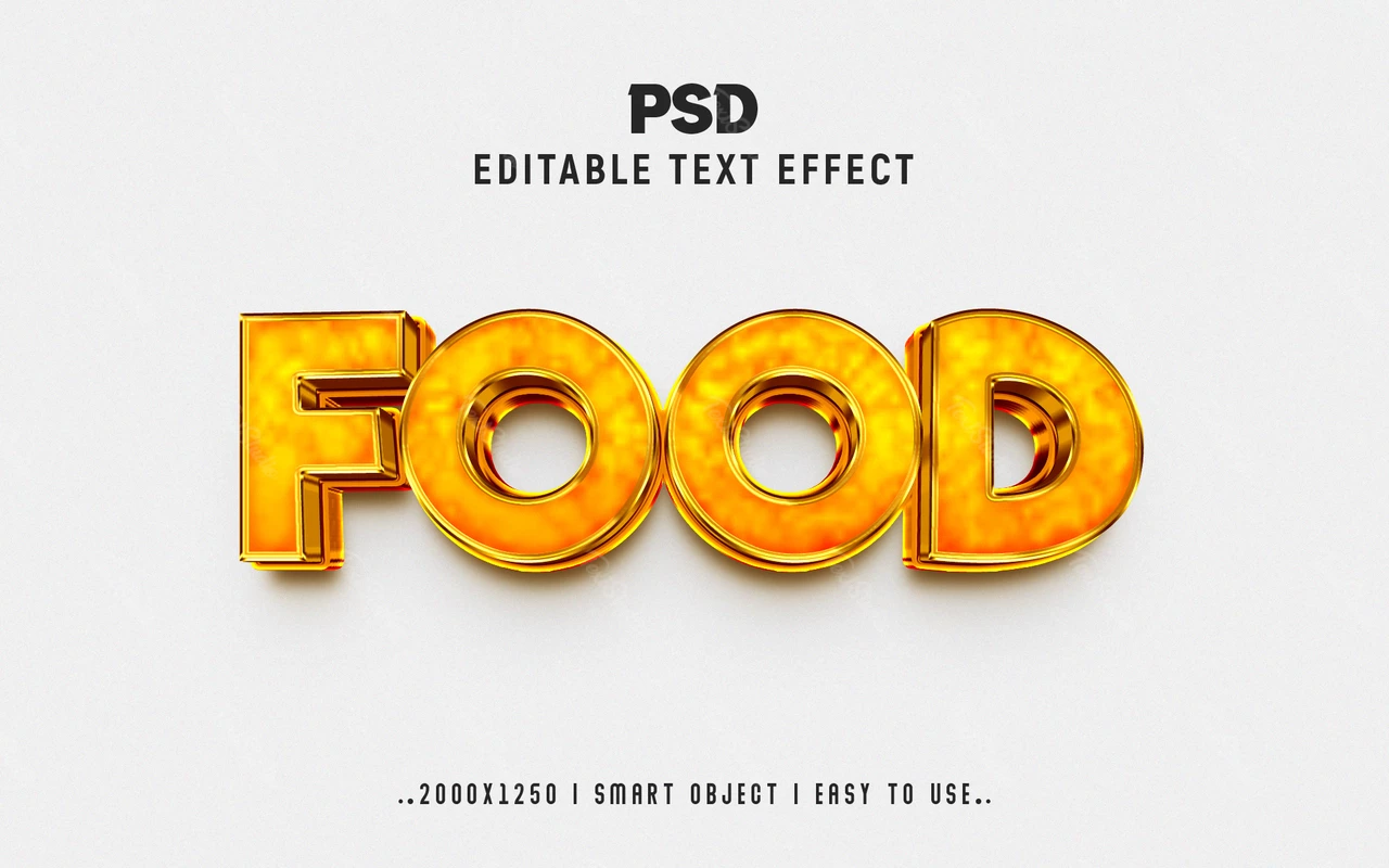 Food Honey 3D Text Effect