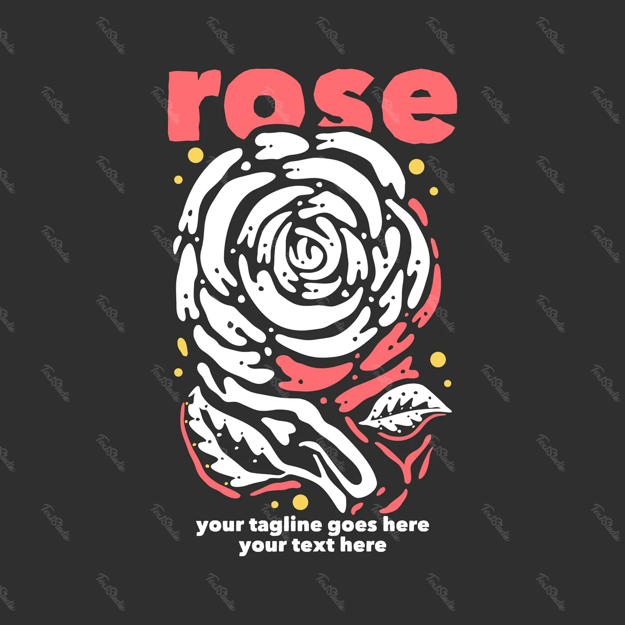 Bold Illustration with Floral Elements