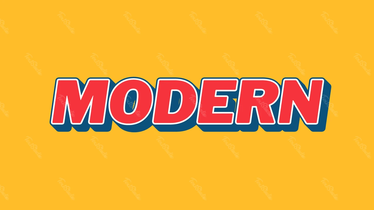 Bold Retro Pop Art Text Effect