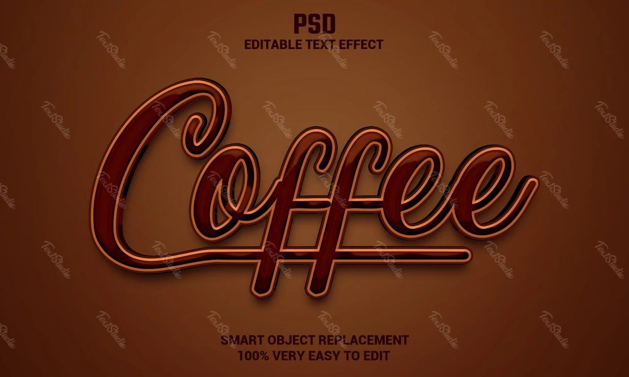 Effet de texte café