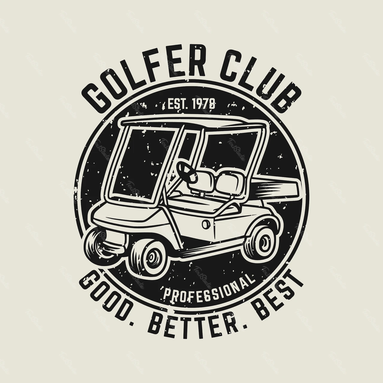 Vintage Badge for Golfer Club
