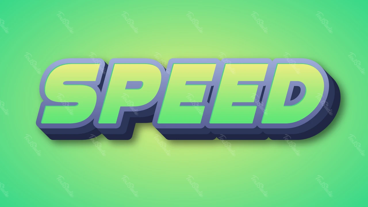Gelb grün 3d Text