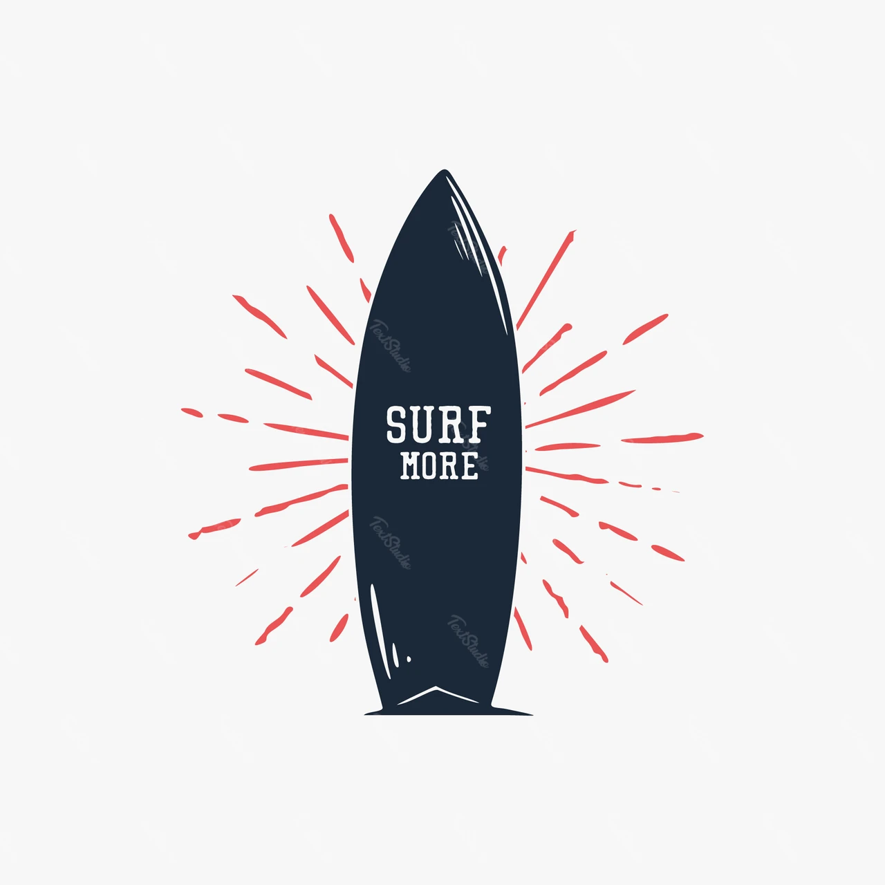 Vintage Surfboard Illustration
