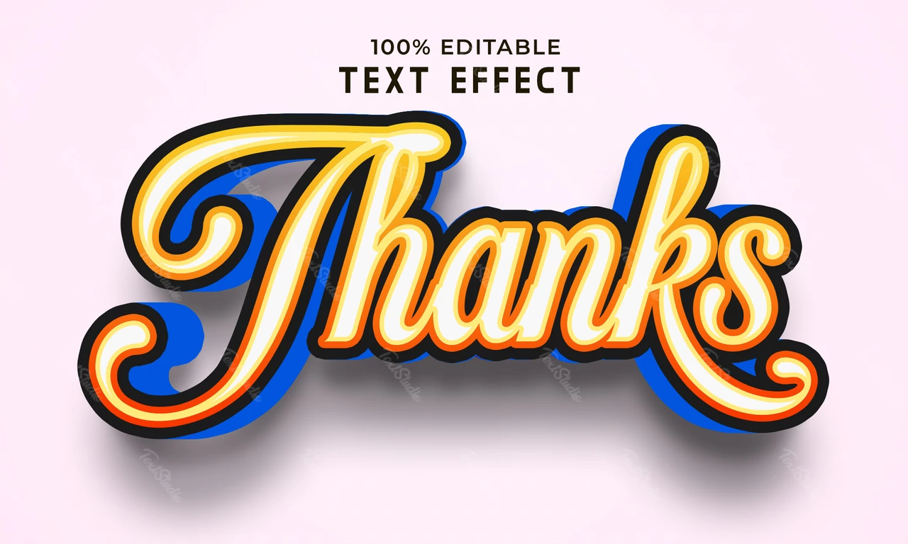 Thanks Text Effect