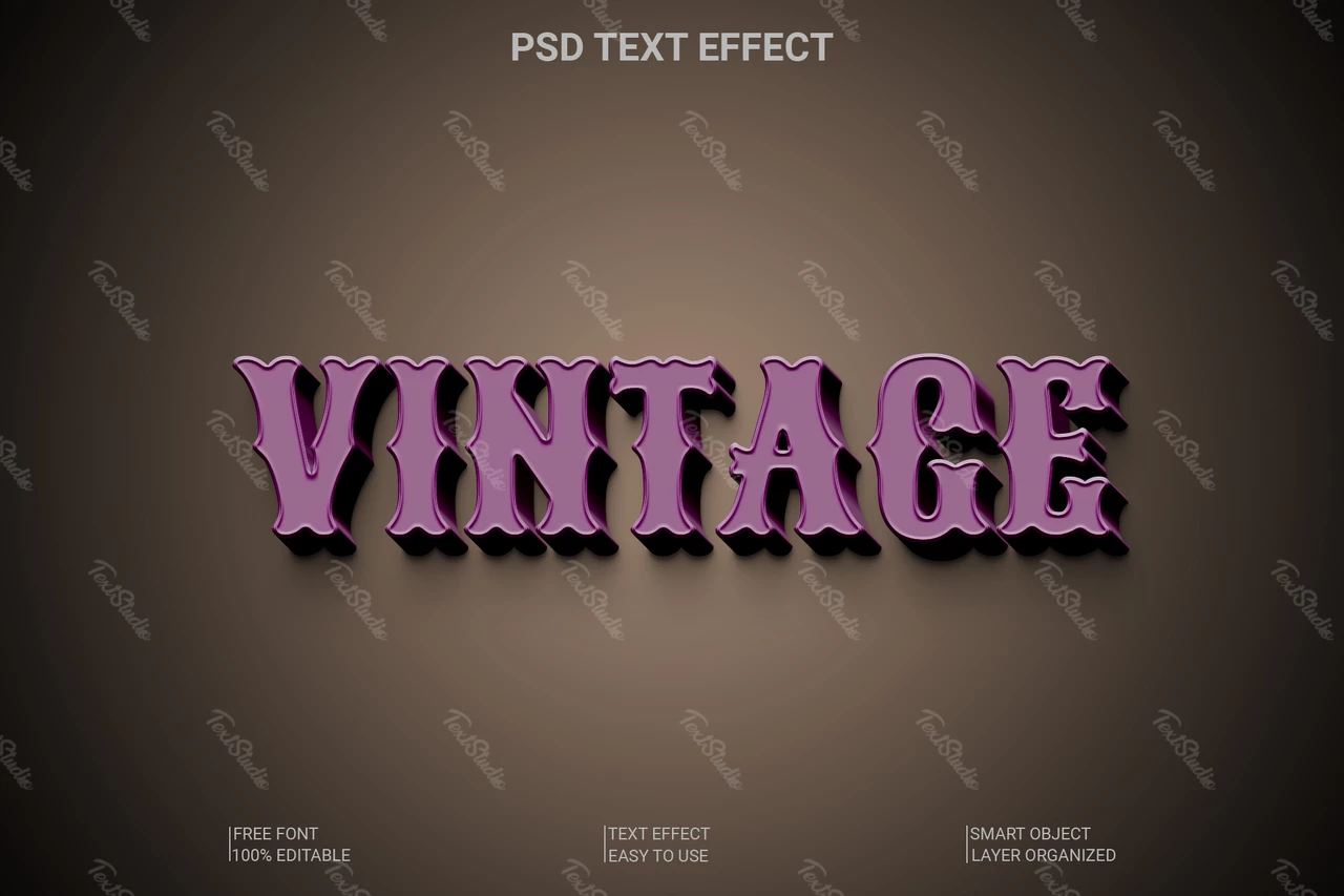 Efekt tekstu w stylu vintage