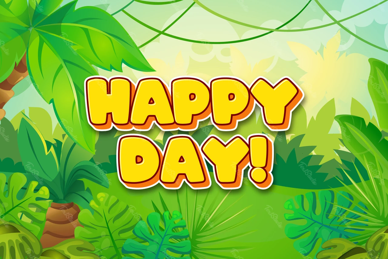 Happy Day Dschungel Text-Effekt