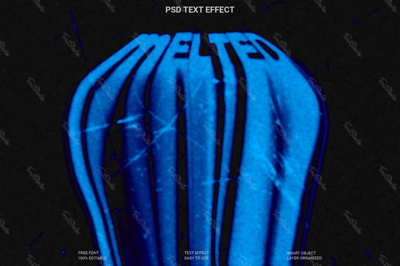 Gesmolten tekststijl effect