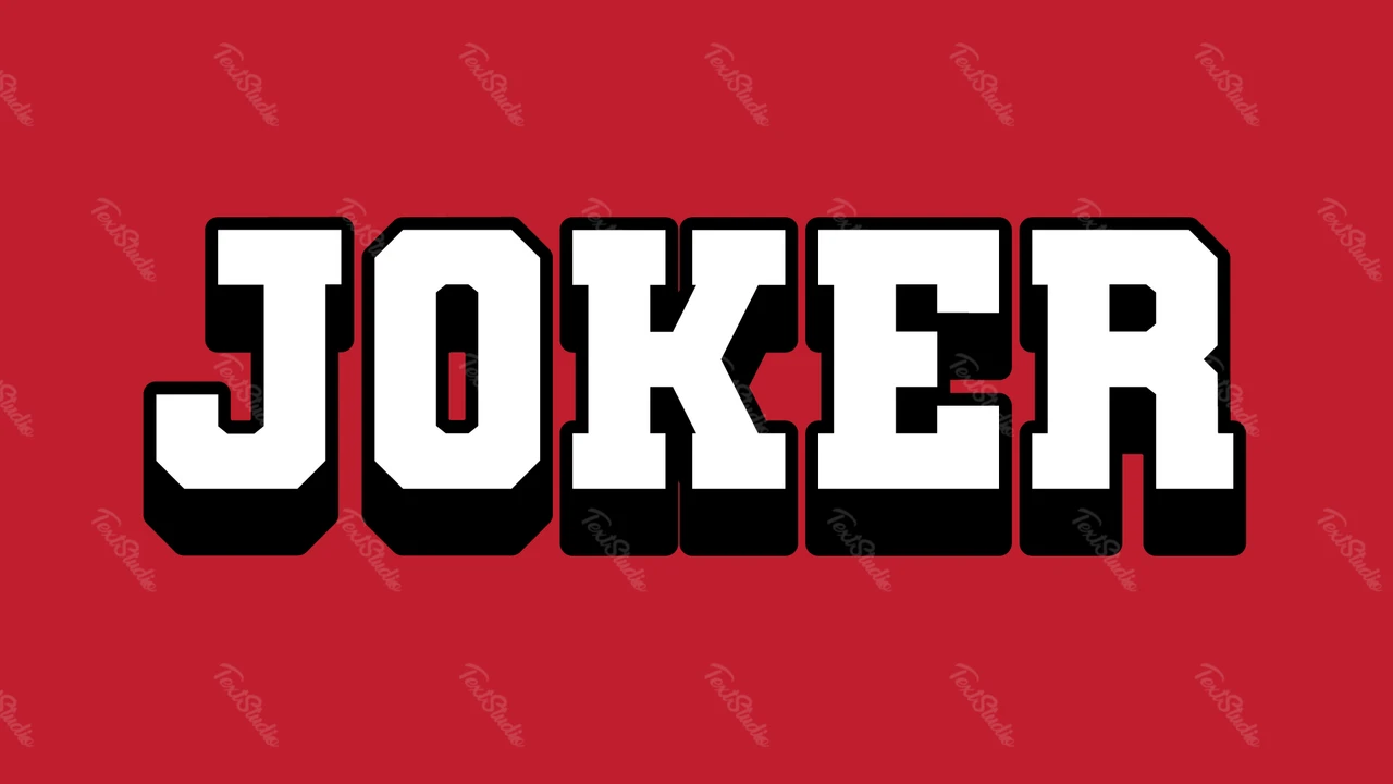 Efecto de fuente de texto Joker