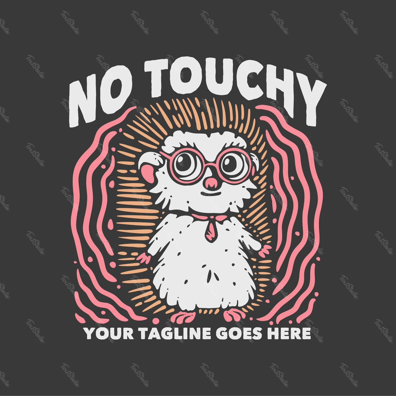 Cartoon Style T-Shirt Design with Cute Animal
