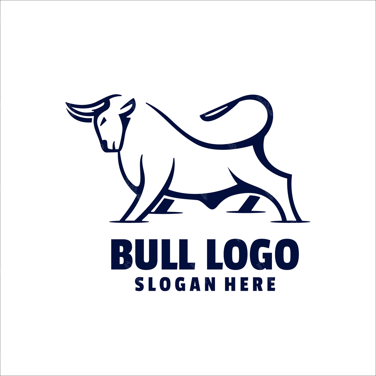 Minimalist Bull Logo Design