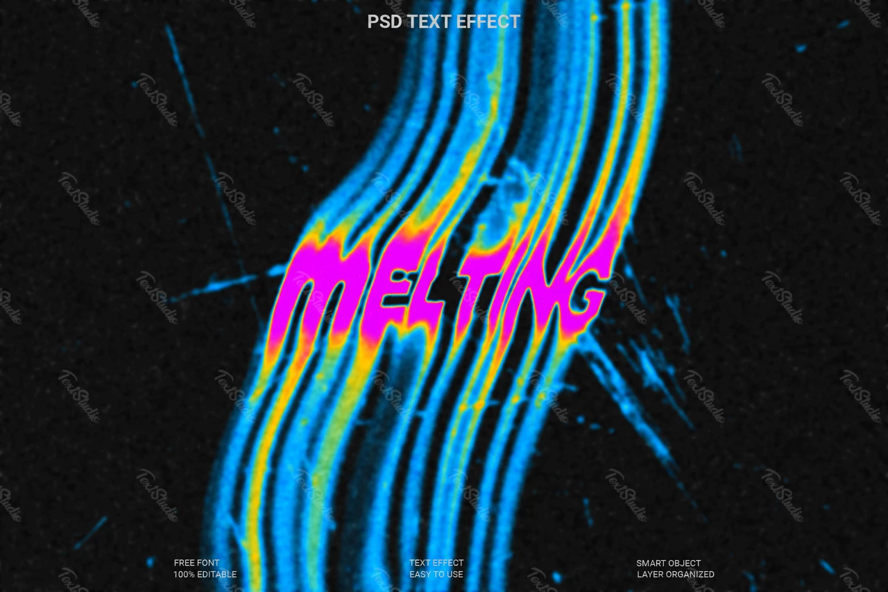 Melting Text Style Effect