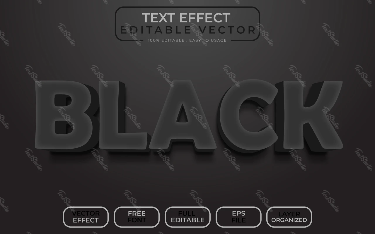 Black Text Effect
