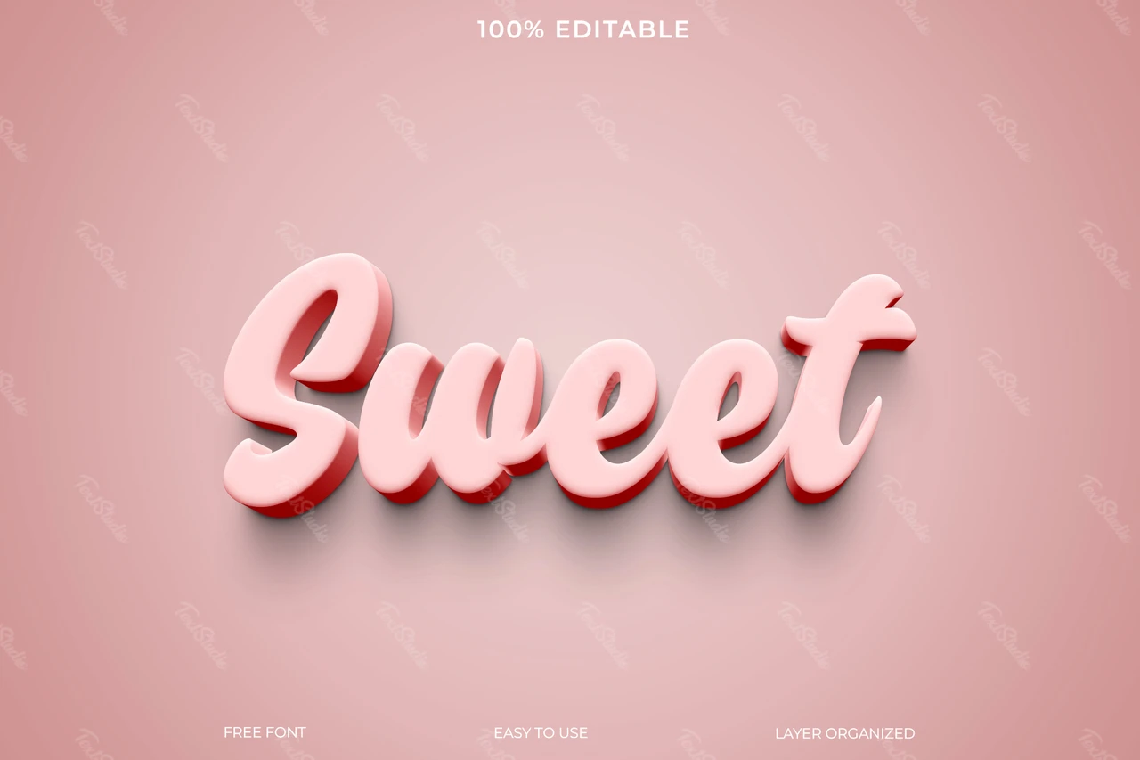 Sweet Text Style Effect