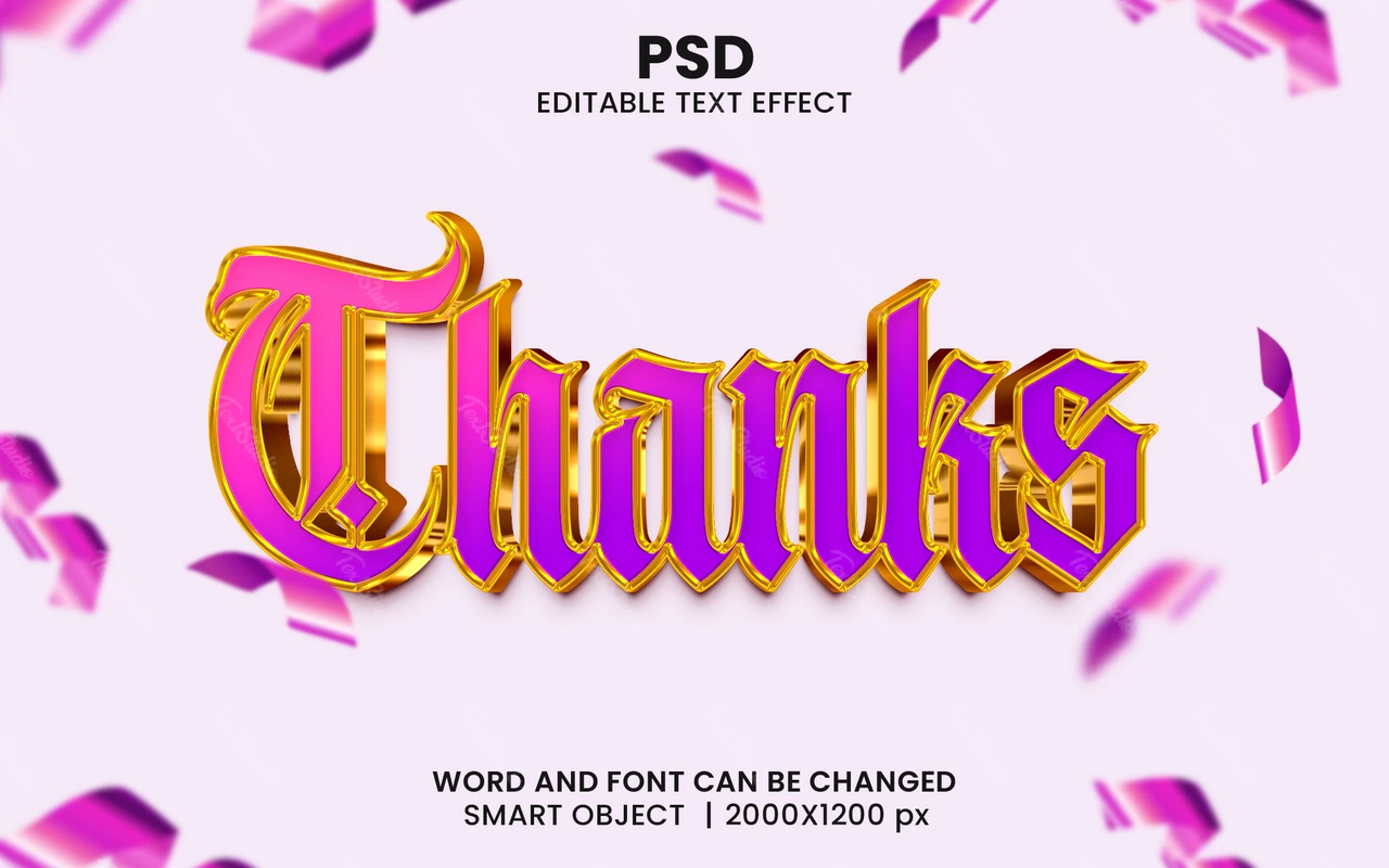 Thanks Party Text Effect