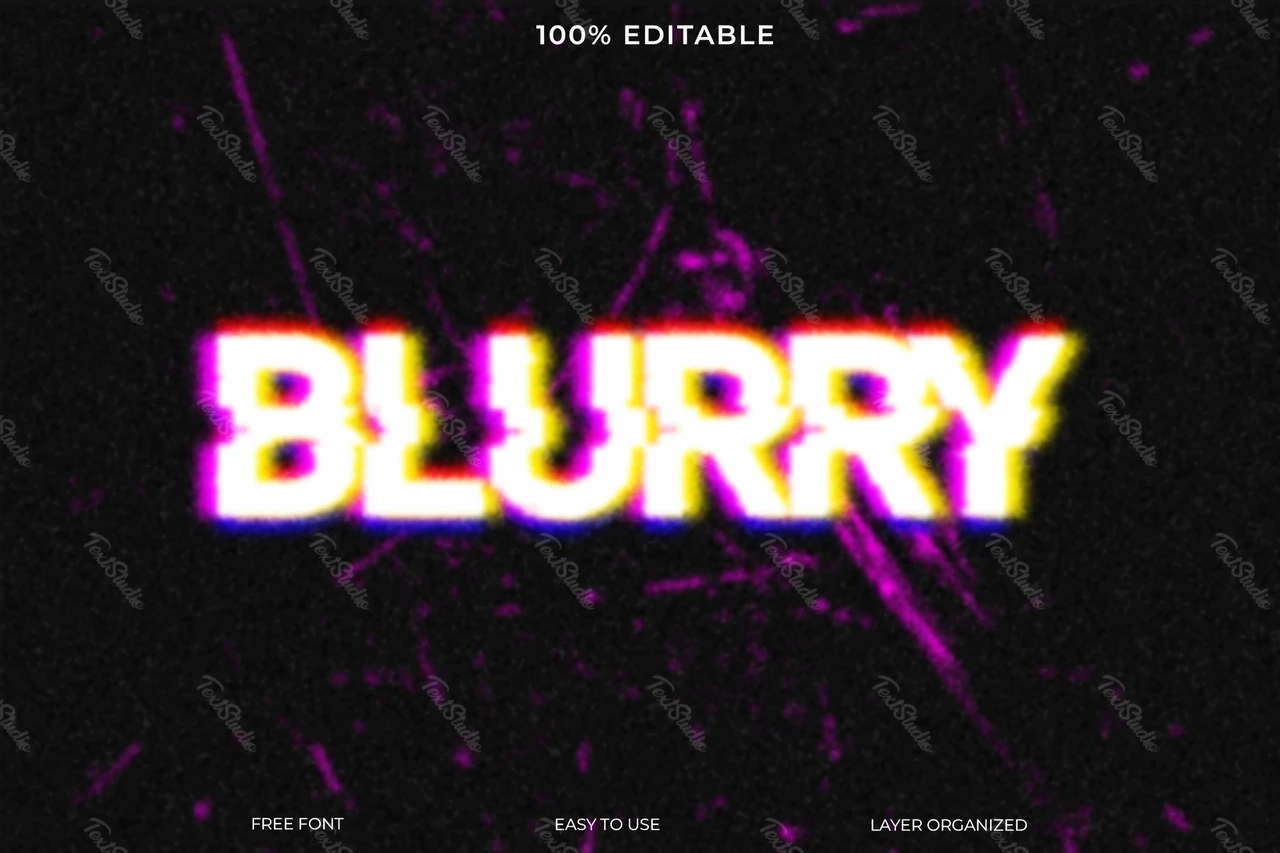 Blurry Text Style Effect