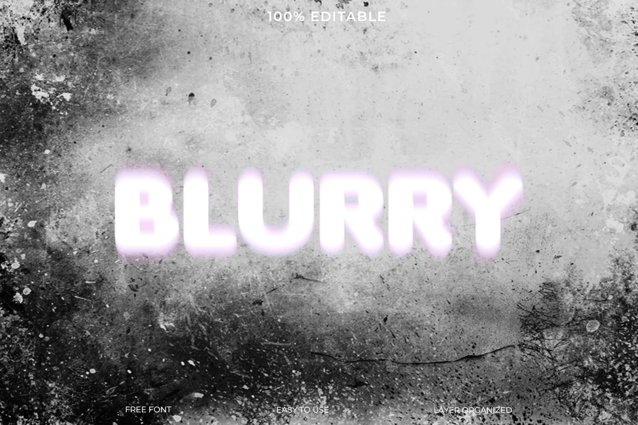 Effet de texte grunge flou