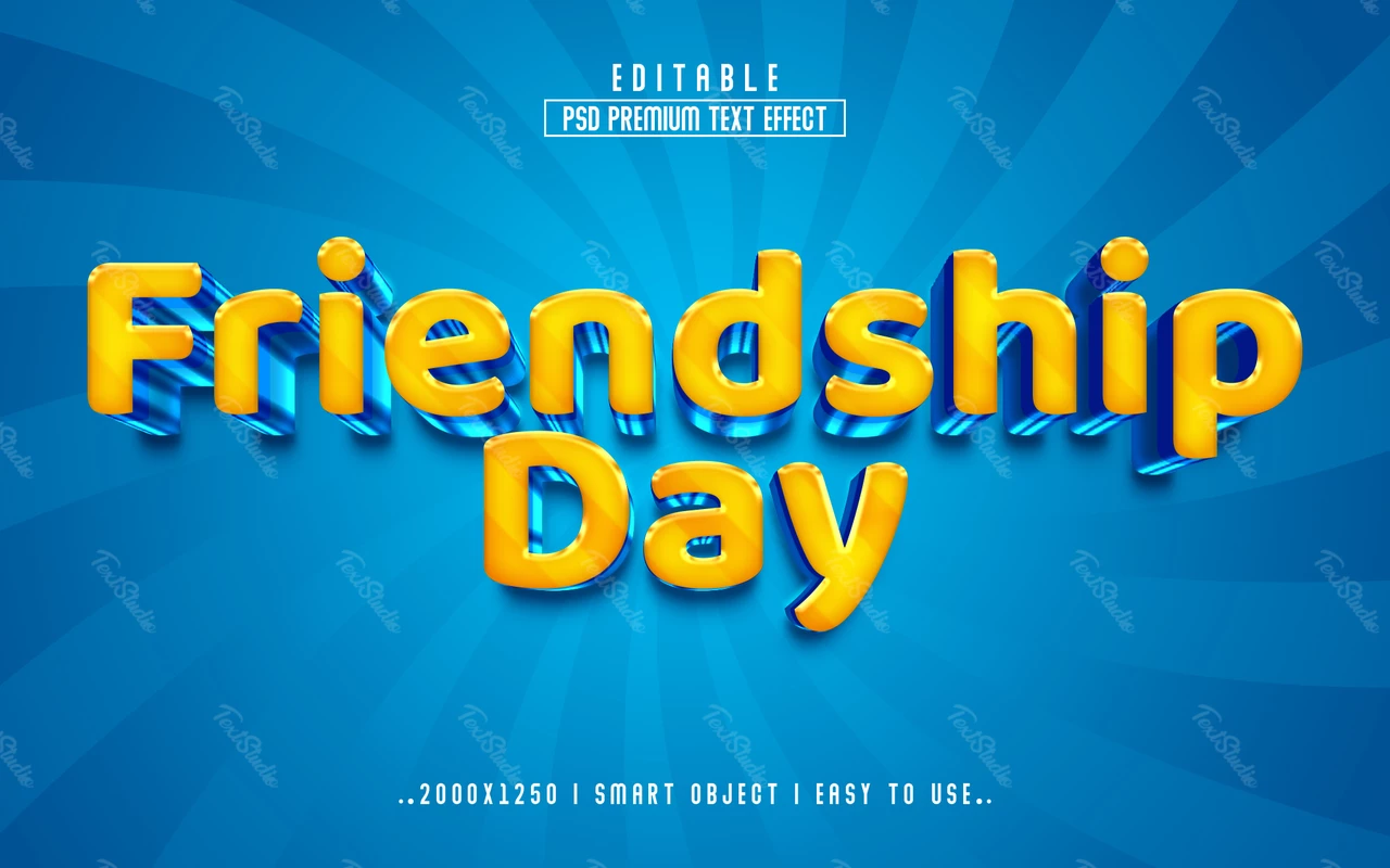 Sunny Friendship Day Text Effect