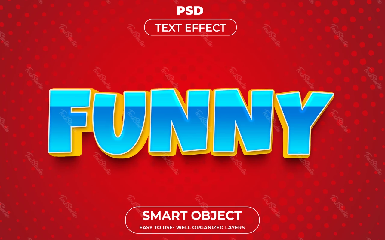 Fynny 3d text effekt