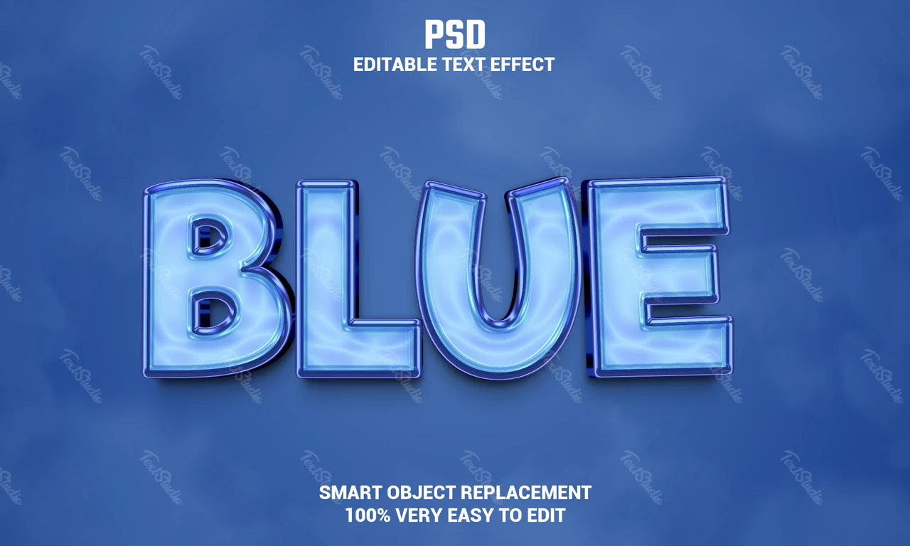 Blauw teksteffect