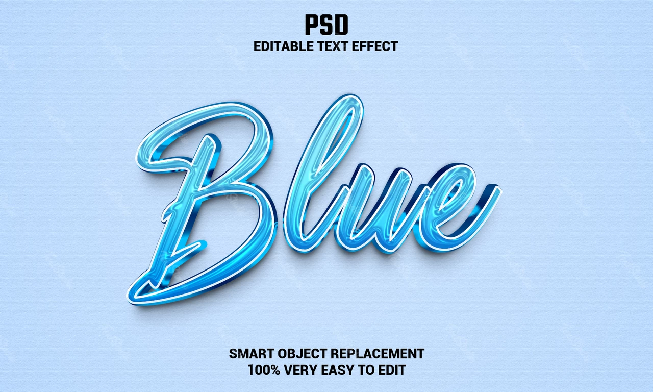Blauw teksteffect