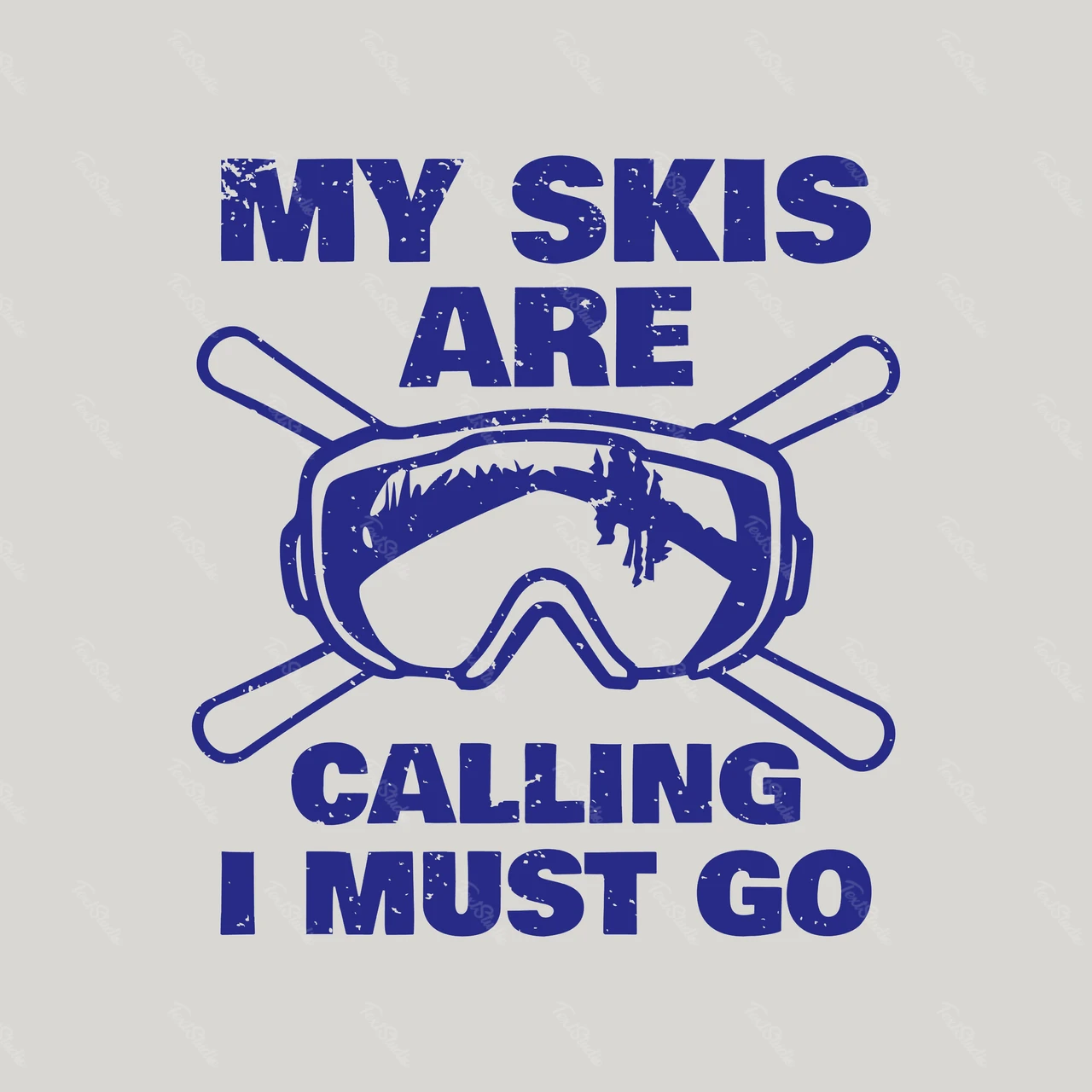 Distressed Ski Goggles T-Shirt Design