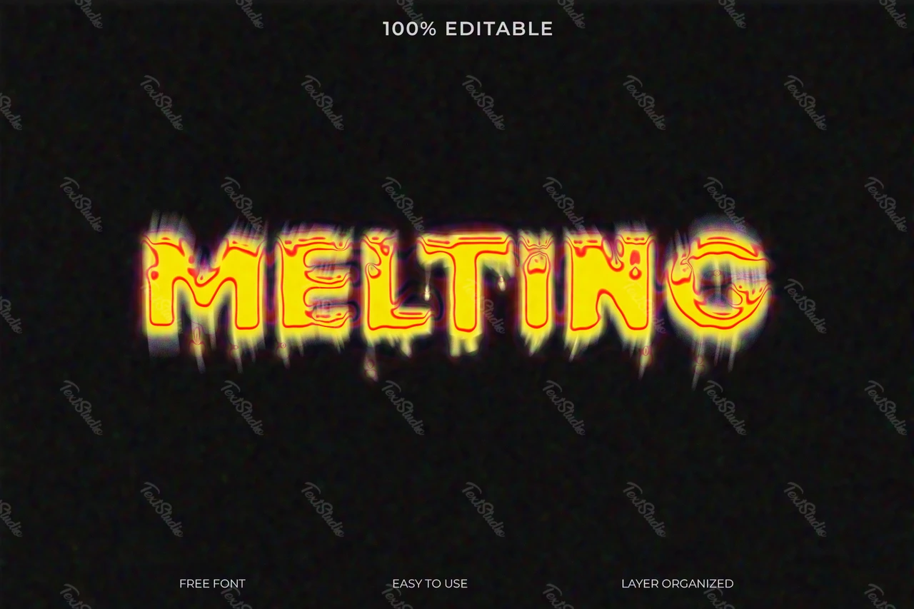 Efeito de texto no estilo da fonte Meltino