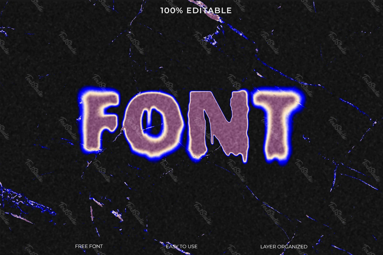 Efeito de estilo de texto de fonte radioativa