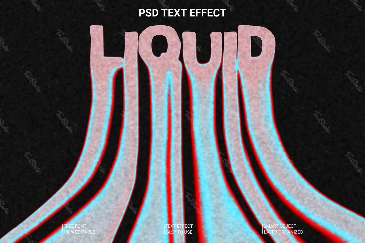 Flüssiger Textstileffekt
