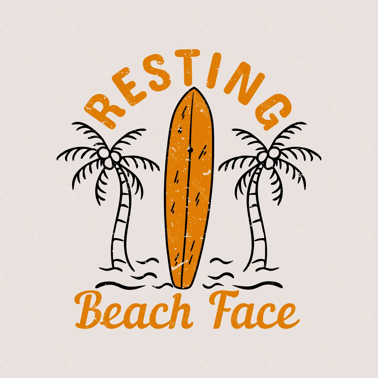 Retro Beach Vibes Illustration