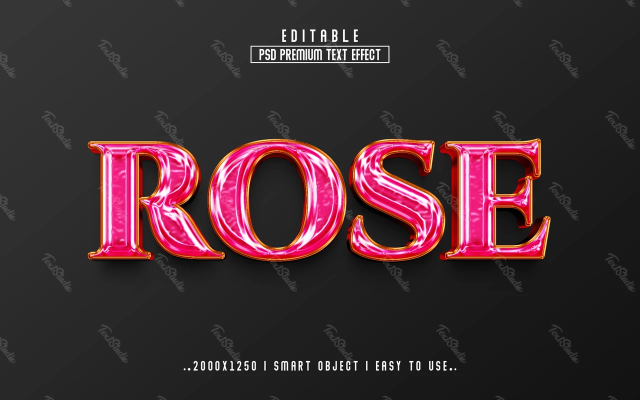 Effet de style de texte rose