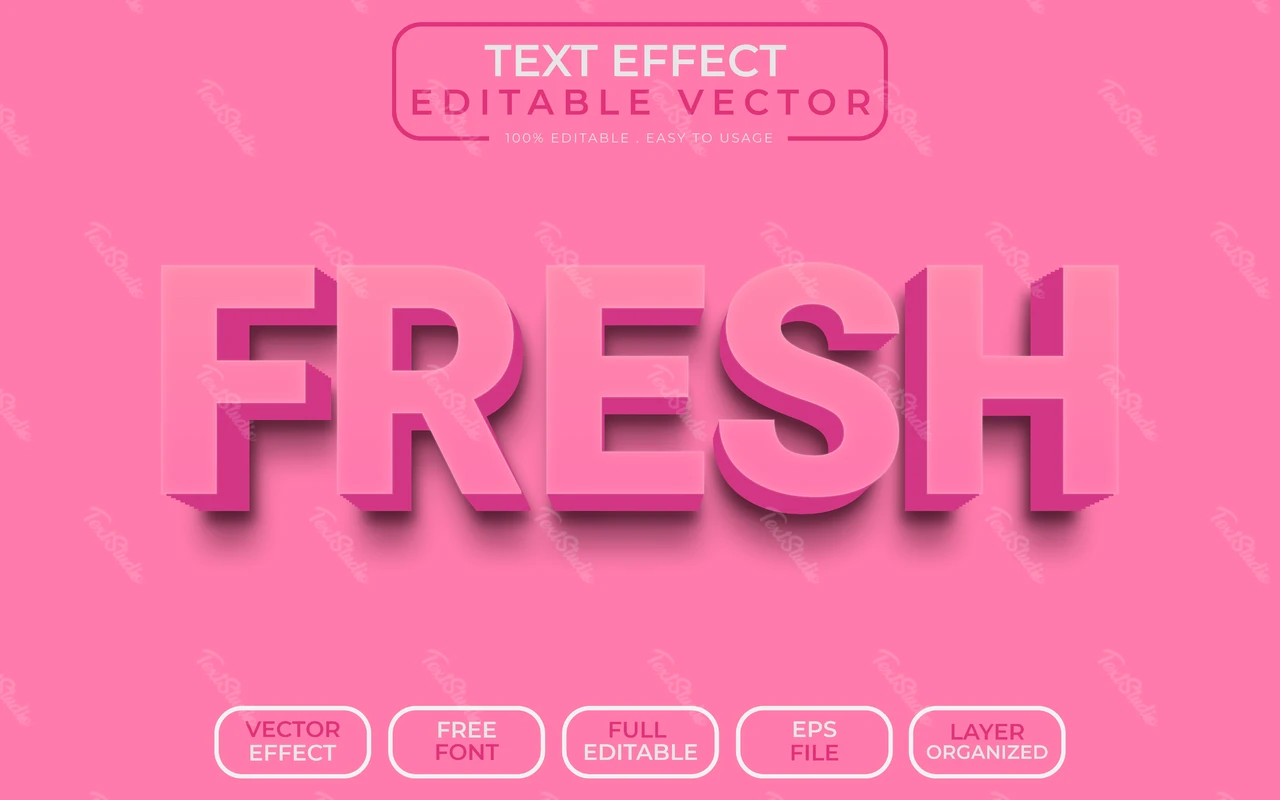 Effet de texte frais